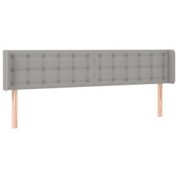 Tête de lit avec oreilles Gris clair 203x16x78/88 cm Tissu 632940632940