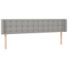 Tête de lit avec oreilles Gris clair 203x16x78/88 cm Tissu 632940632940