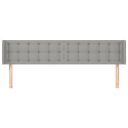 Tête de lit avec oreilles Gris clair 203x16x78/88 cm Tissu 632940632940