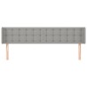 Tête de lit avec oreilles Gris clair 203x16x78/88 cm Tissu 632940632940