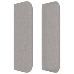 Tête de lit avec oreilles Gris clair 203x16x78/88 cm Tissu 632940632940
