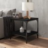 Tables d'appoint 2 pcs Noir 40x40x40 cm Bois d'ingénierie 632945632945