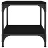 Tables d'appoint 2 pcs Noir 40x40x40 cm Bois d'ingénierie 632945632945