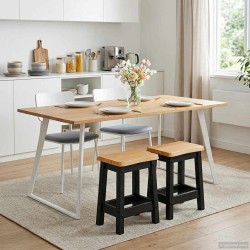 Tabouret de bar EKAI 2 pcs Noir 40 x 29 x 45,5 cm 632946632946