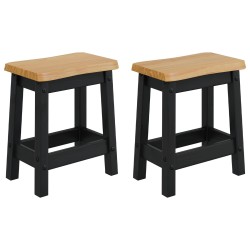 Tabouret de bar EKAI 2 pcs Noir 40 x 29 x 45,5 cm 632946632946