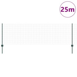 Clôture Euro avec poteau 25 x 0,8 m Acier recouvert de PVC Vert 632947632947