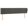 Tête de lit avec oreilles Gris foncé 203x23x78/88 cm Velours 632952632952