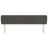 Tête de lit avec oreilles Gris foncé 203x23x78/88 cm Velours 632952632952
