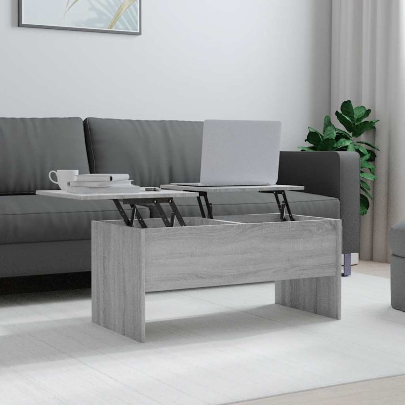 Table basse Sonoma gris 102x50,5x46,5 cm Bois d'ingénierie 632959632959