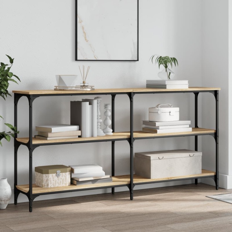 Table console chêne sonoma 150x29x75 cm bois d'ingénierie 632960632960
