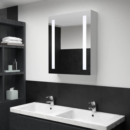 Armoire de salle de bain à miroir LED 50x13x70 cm 632962632962
