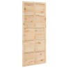 Porte de grange Naturel 90 x 2,5 x 208 cm Bois de pin massif 632963632963
