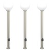 Bornes lumineuses avec sortie lot de 3 120 cm acier inoxydable IP44 632965632965