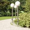 Bornes lumineuses avec sortie lot de 3 120 cm acier inoxydable IP44 632965632965