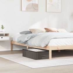 Boîte de rangement avec fenêtre transparente Gris Tissu intissé 632972632972
