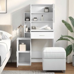 Coiffeuse avec armoire blanc 80x35x132 cm 632978632978
