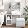 Coiffeuse avec armoire blanc 80x35x132 cm 632978632978
