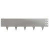 Bordure de Pelouse 30 pcs 100 x 25 cm Acier Argenté 632980632980