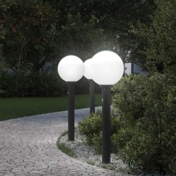 Bornes lumineuses avec détecteur lot de 3 80 cm noir IP44 632981632981