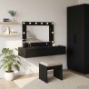 Table de Toilette Noir 100 x 40 x 70 cm Bois d'ingénierie 632985632985