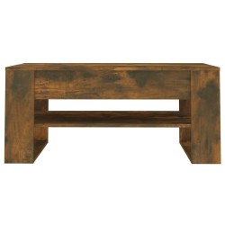 Table basse chêne fumé 102x55x45 cm bois d'ingénierie 632990632990