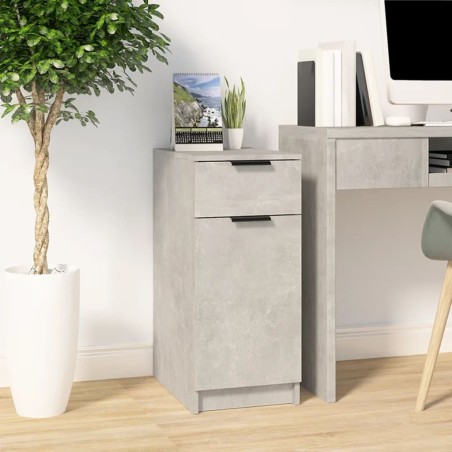 Armoire de bureau Gris béton 33,5x50x75 cm Bois d'ingénierie 632994632994