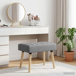 Banc capitonné canal Gris clair 60 x 40 x 45 cm Tissu 632996632996