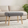 Banc capitonné canal Gris clair 60 x 40 x 45 cm Tissu 632996632996