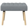 Banc capitonné canal Gris clair 60 x 40 x 45 cm Tissu 632996632996