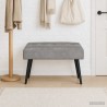 Banc avec capitonnage bouton Gris clair 60 x 40 x 45 cm Velours 633003633003