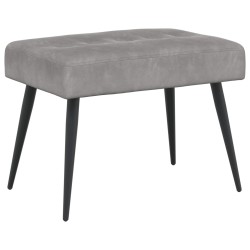 Banc avec capitonnage bouton Gris clair 60 x 40 x 45 cm Velours 633003633003