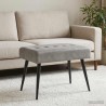 Banc avec capitonnage bouton Gris clair 60 x 40 x 45 cm Velours 633003633003