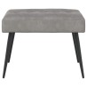 Banc avec capitonnage bouton Gris clair 60 x 40 x 45 cm Velours 633003633003