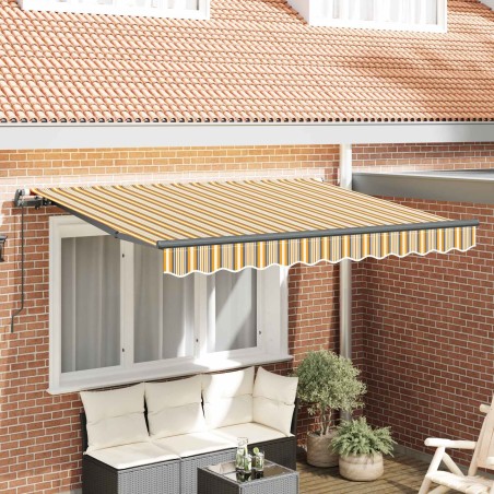 Auvent Rétractable Jaune et Gris 250 x 200 cm tissu 633004633004