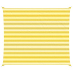 Voile d'ombre Jaune et blanc 7 x 6 m 100 % polyester Oxford 633006633006