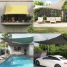 Voile d'ombre Jaune et blanc 7 x 6 m 100 % polyester Oxford 633006633006