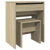 Coiffeuse et tabouret chêne sonoma 60x40x113,5 cm 633008633008