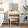 Coiffeuse et tabouret chêne sonoma 60x40x113,5 cm 633008633008