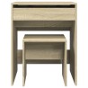 Coiffeuse et tabouret chêne sonoma 60x40x113,5 cm 633008633008