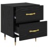 Cabinet de chevet avec tiroir Chêne noir 40 x 35 x 47,5 cm 633009633009