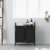 Panier à linge à 2 compartiments avec étagère chêne fumé 633010633010