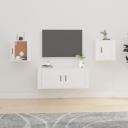 Meubles TV muraux 2 pcs Blanc 40x34,5x40 cm 633011633011