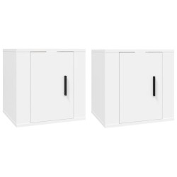 Meubles TV muraux 2 pcs Blanc 40x34,5x40 cm 633011633011