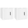 Meubles TV muraux 2 pcs Blanc 40x34,5x40 cm 633011633011