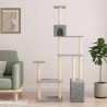 Arbre à chat avec poteaux à griffer en sisal Gris clair 633012633012