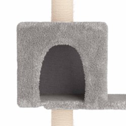 Arbre à chat avec poteaux à griffer en sisal Gris clair 633012633012