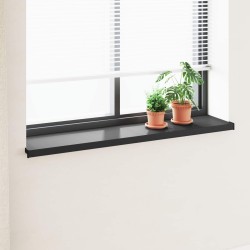 Appui de fenêtre Noir avec grain de bois 140 x 35 x 4,5 cm PVC 633015633015