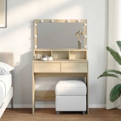Coiffeuse avec LED chêne sonoma 80x41x134,5 cm 633021633021