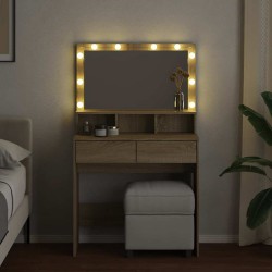 Coiffeuse avec LED chêne sonoma 80x41x134,5 cm 633021633021