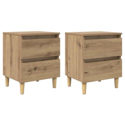 Meubles de lit 2 pcs Chêne artisanal 40 x 35 x 50 cm 633023633023